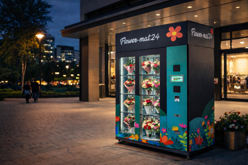 kwiatomat w przestrzeni miejskiej